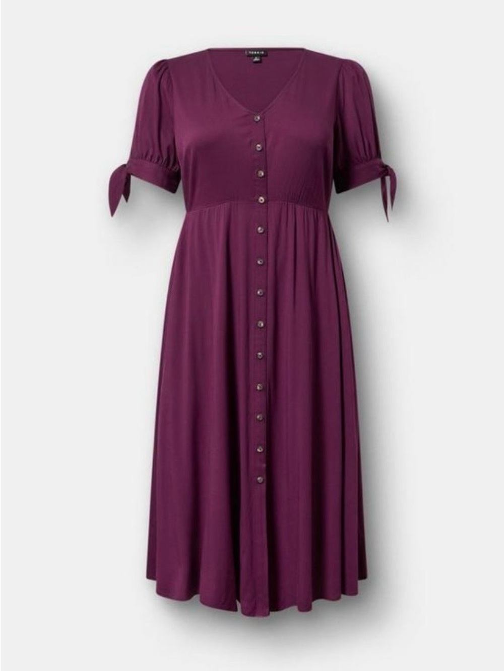 Torrid Button Down Challis Midi Dress - Winter Bloom - Size 00
